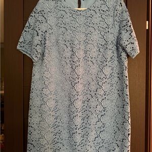 knee length dresses for ladies Zara Ruched Bodice Maxi Dress -Powder-Blue Daisies